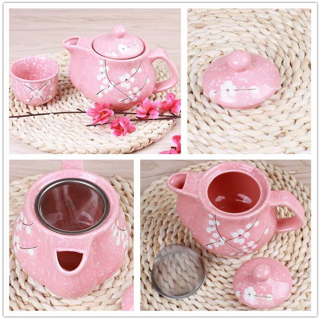 Amazon.com | Cherry Blossom Teapot Set 1 Pot 6 Cups Ceramic