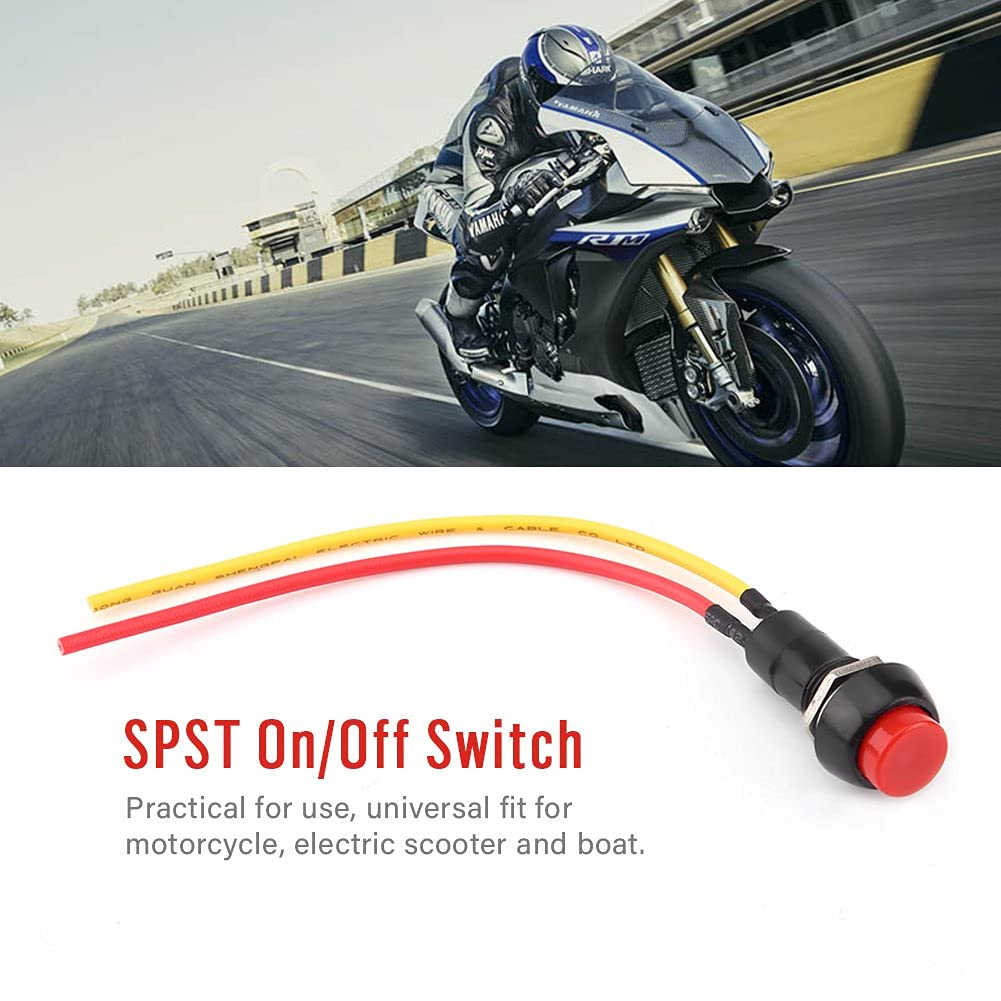 Switch, AC 6A/10A 250V 2 Wired Mount On/Off Snap in Switch for Auto Boat Universal