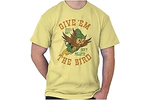Woodsy Owl Cartoon Give Em The Bird Graphic T Shirt Men or Women