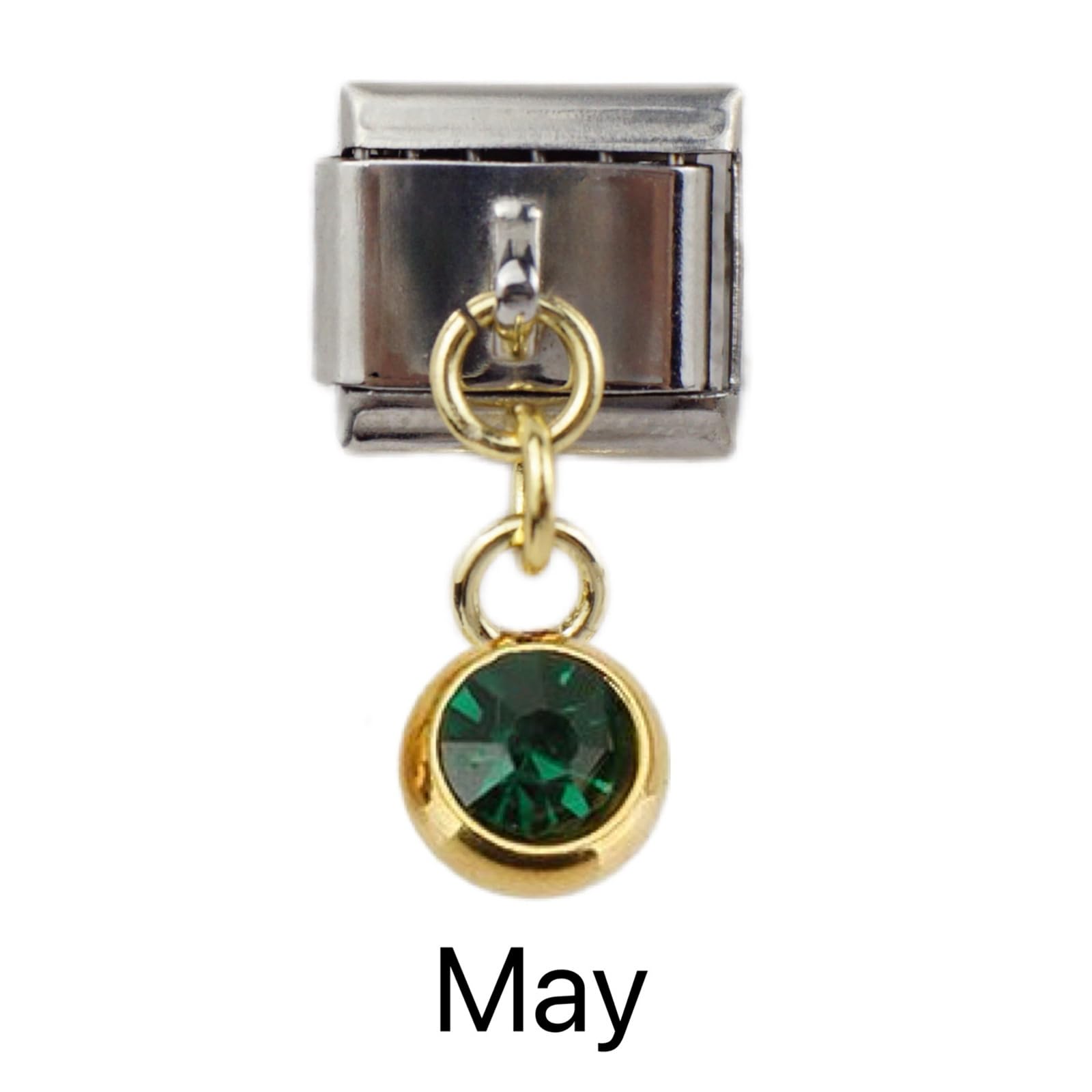 12er Pack italienische Charm Verbindungsperlen aus Edelstahl zur Schmucksuche, Schmuckzubehör, geeignet für die Herstellung von Armbändern, Anhänger aus Edelstahl