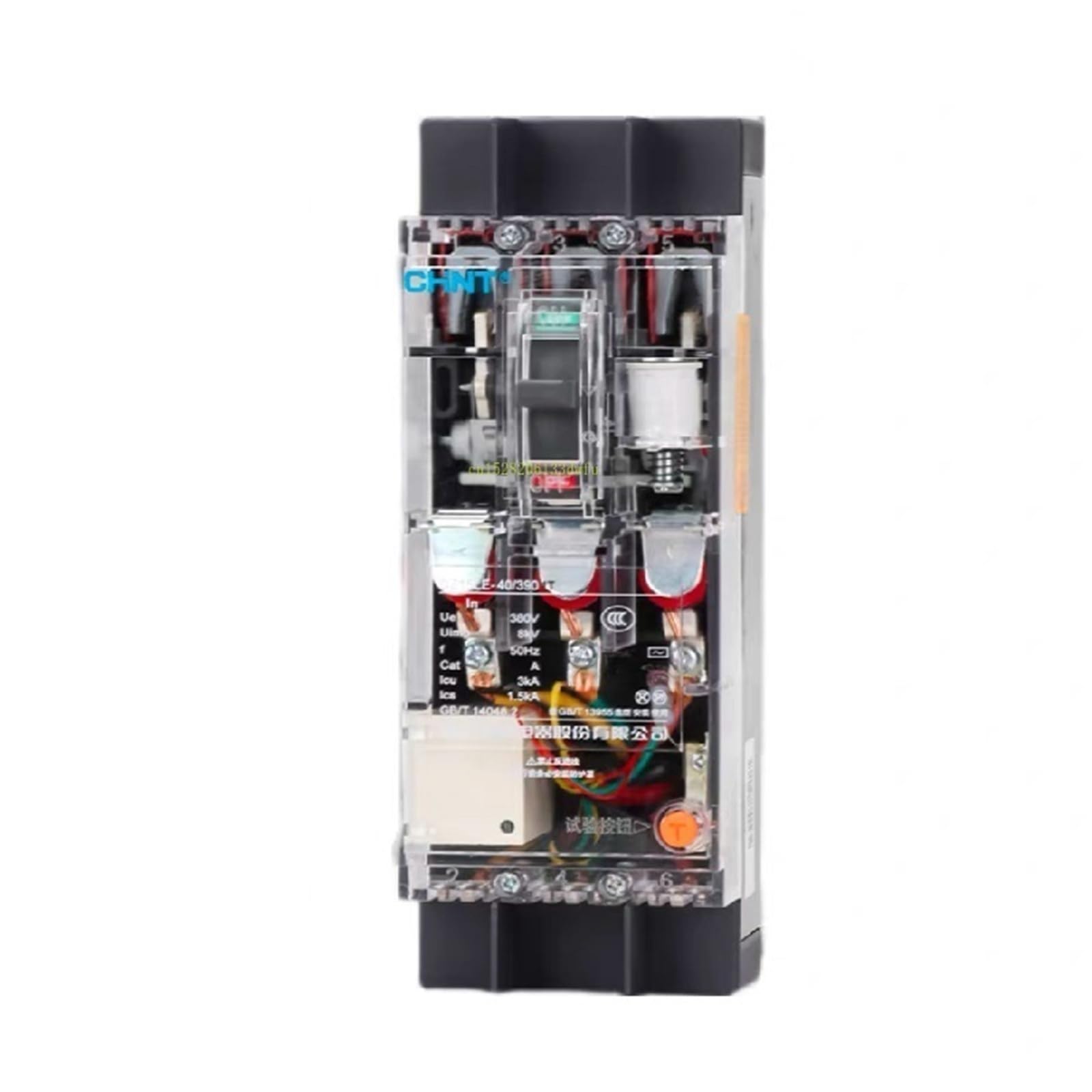 Transparent ELCB 30MA Residual Current Action Earth Leakage Circuit Breaker DZ15LE 2P 3P 4P Distribution Motor Protection(DZ15LE 3P,40A)