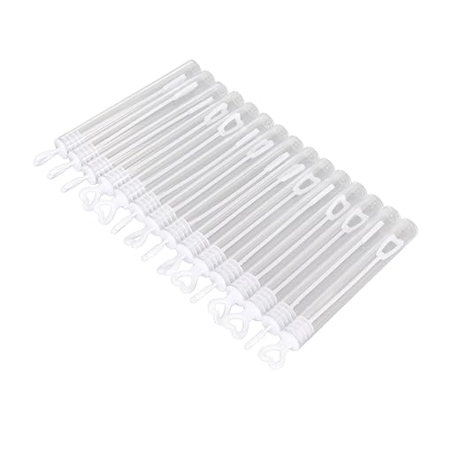 GLOGLOW Varinhas de Bolha de Coração Branco, Mini Varinhas de Bolha de Plástico para Crianças, Lembrancinhas para Casamentos e Dia Dos Namorados, Conjunto de 50