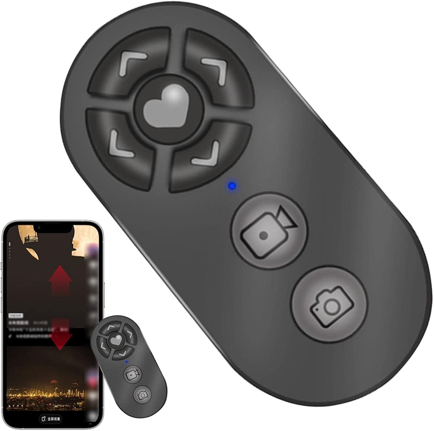 SYOSI Remote Control Page Turner, Phone Wireless Camera Remote, 15 Meters Effective Distance Page Turner with Seven Buttons for Boys, Girls, Women, Men Dosulou