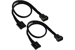 5-Pin Female to 4 Pin PWM Cooling Fan Power PC Fan Extension...