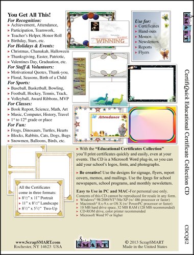 Scrapsmart - Certifiquick - Educational Certificate - Software Collection - Jpeg & Microsoft Word Files [Download] #TOP1