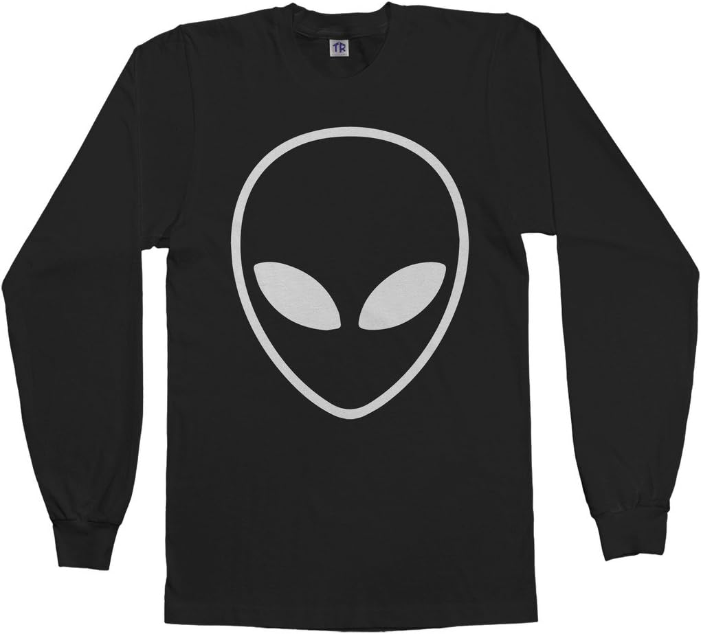Threadrock Men's Alien Head Long Sleeve T-Shirt