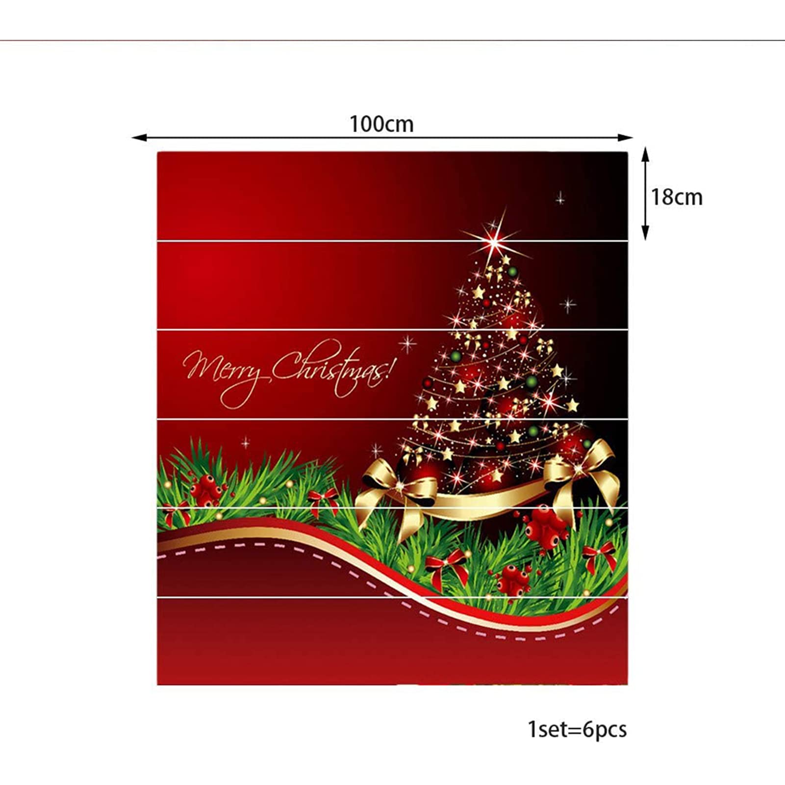 Christmas Decorative Stairs Decal Stairway Stickers Family Decor 3D Waterproof PVC Removable DIY Winter Ornament Christmas Christmas Tower Snowman Decor Stairs with