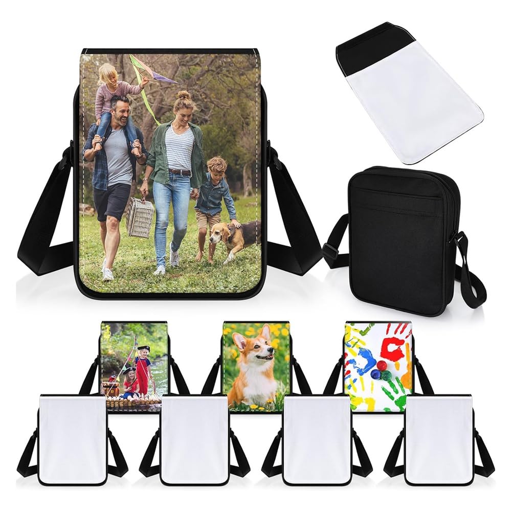 2 Pièces de Sublimation Sac à Bandoulière de Sublimation Vierges Sac à Bandoulière de Sublimation Sac Vierge de Sublimation pour Anniversaire