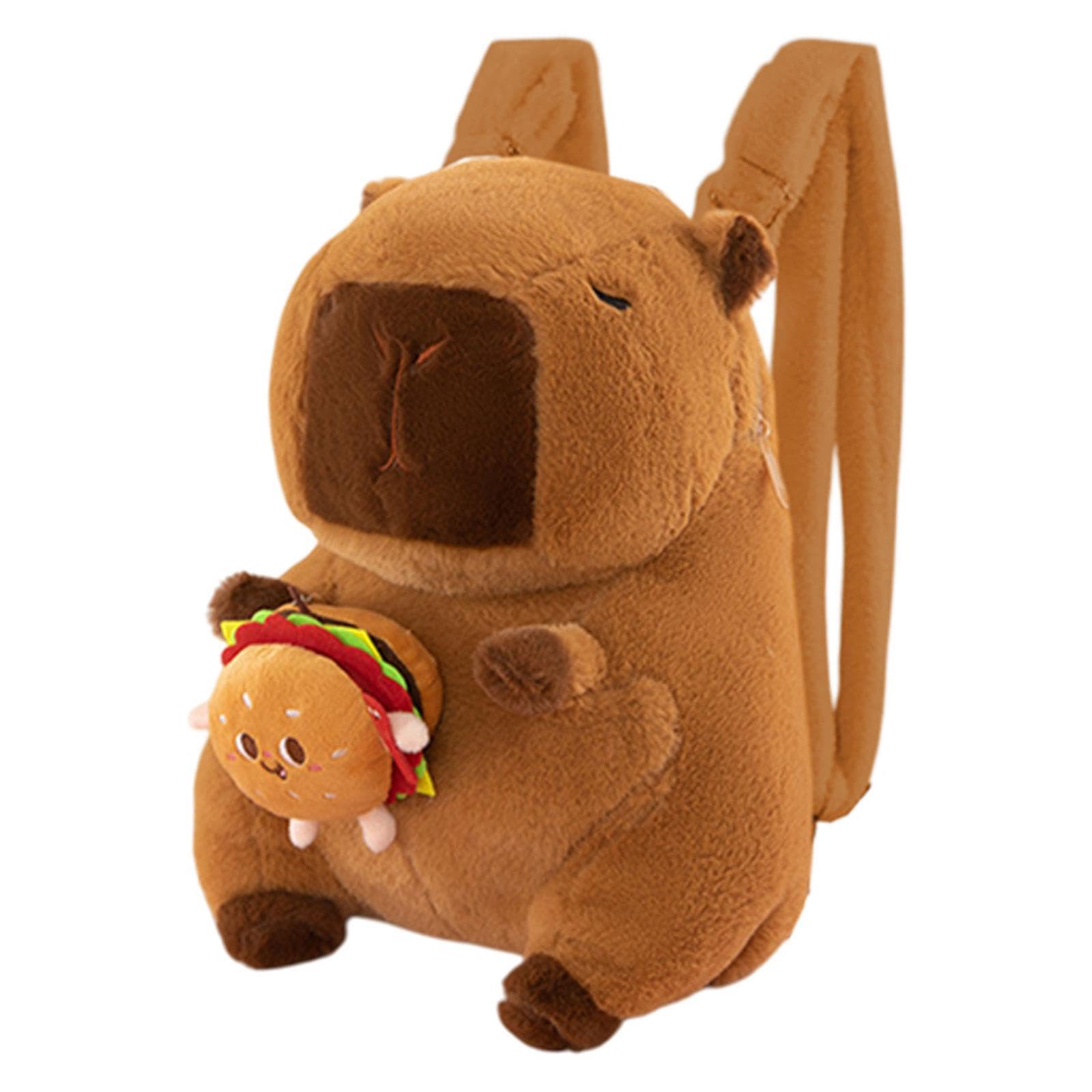 ™ Capybara Backpack Funny Stuffed Animal Backpack for Street Women Backpacking Hamburger-image-20