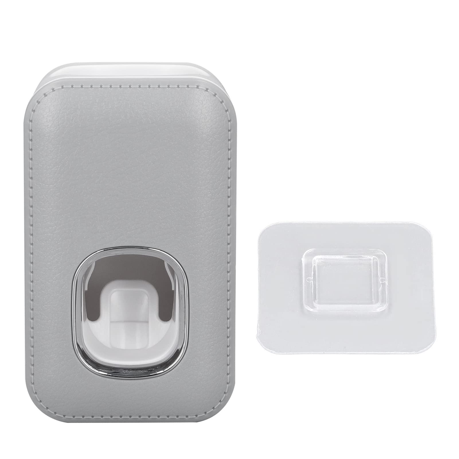 Gsycle Wall Toothpaste Dispenser, Automatic Toothpaste Squeezer Black Toothpaste Dispenser Wall Mounted Toothbrush Holder for Bathroom(03)