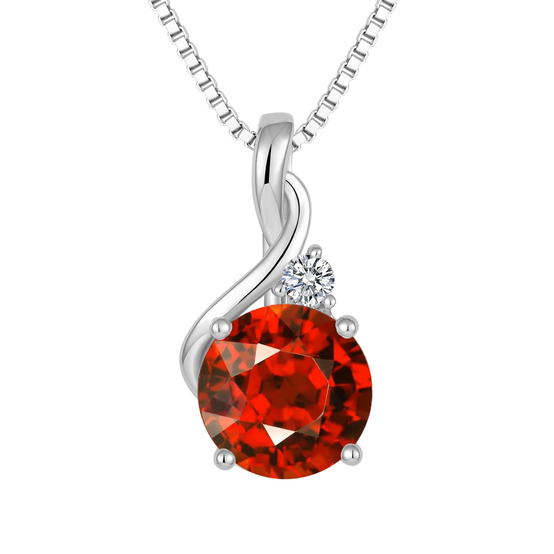 Delicata collana a goccia in argento sterling per donna, collana con nome e pietra portafortuna per la mamma, gioielli con pietre preziose, gioielli con ciondolo con nome, regalo per la festa della