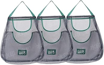 Vegetable Hanging Set of 3 Grocery Bags Poly Bag Storage Net Bag Vegetable Fruit Stockka