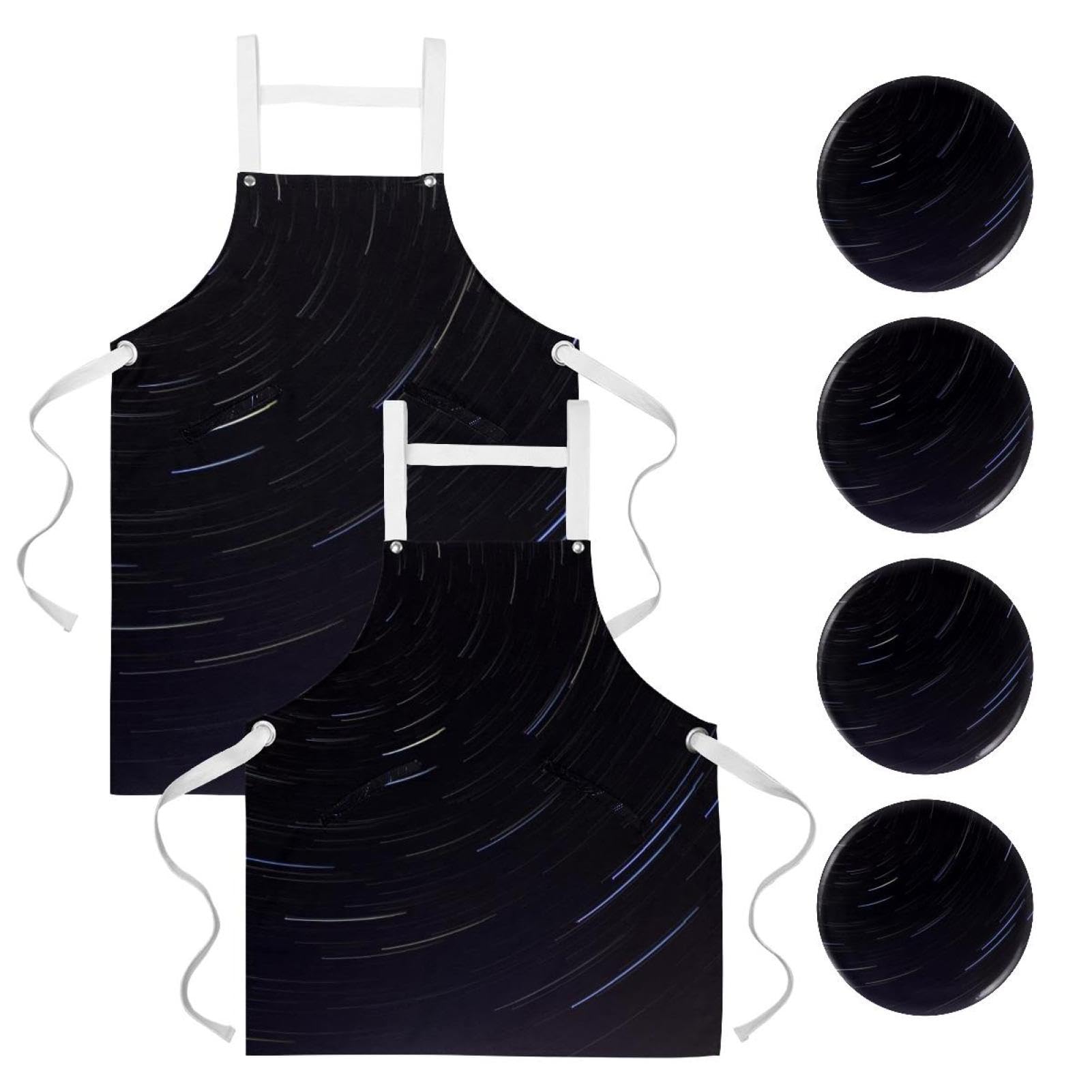 Tablier de serveuse anti-taches avec broches pour restaurant