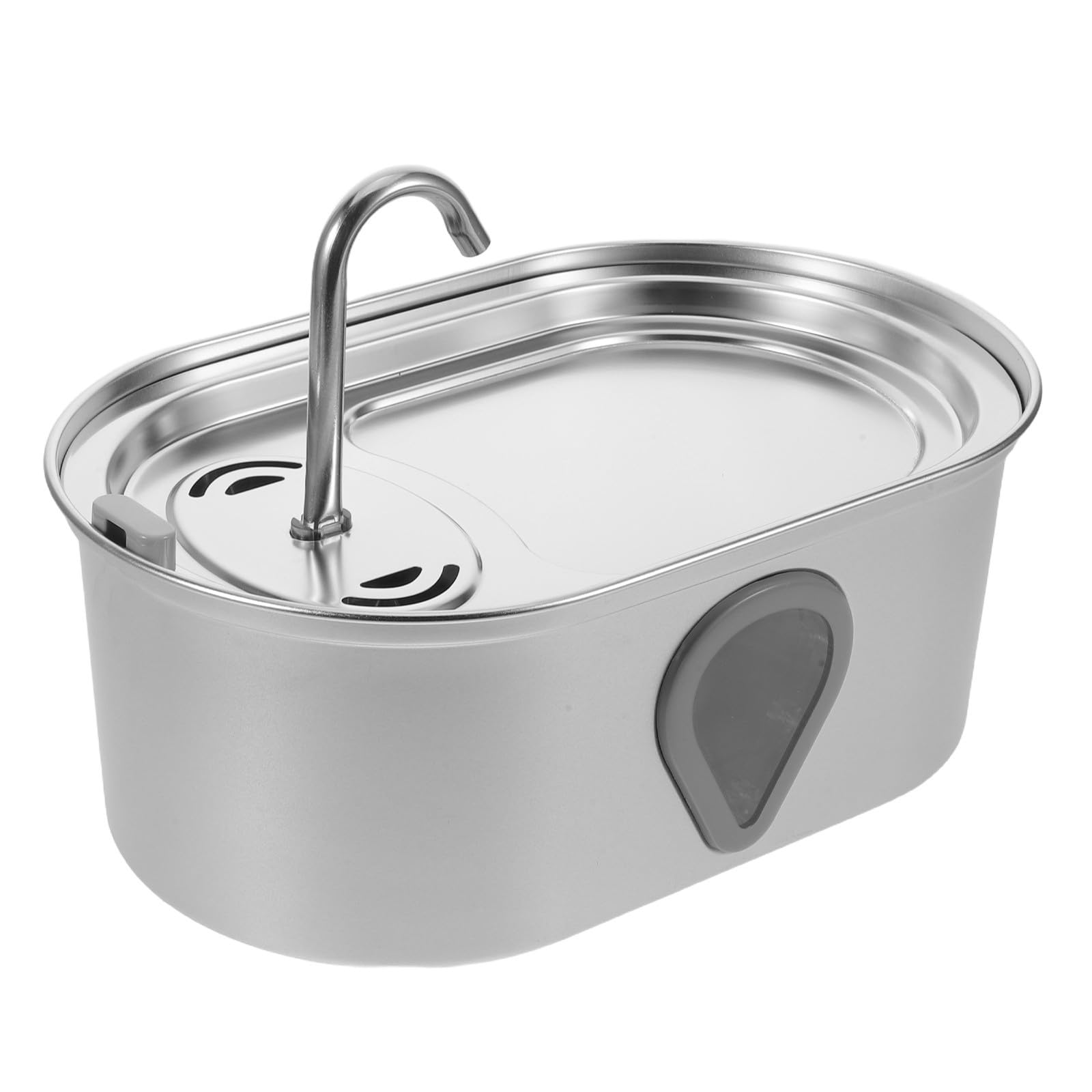 Bebedero Automático de 3.5l para Gatos y Perros Pequeños en Acero Inoxidable Estructura Desmontable y Circulación de Agua Fresca para Uso Interior