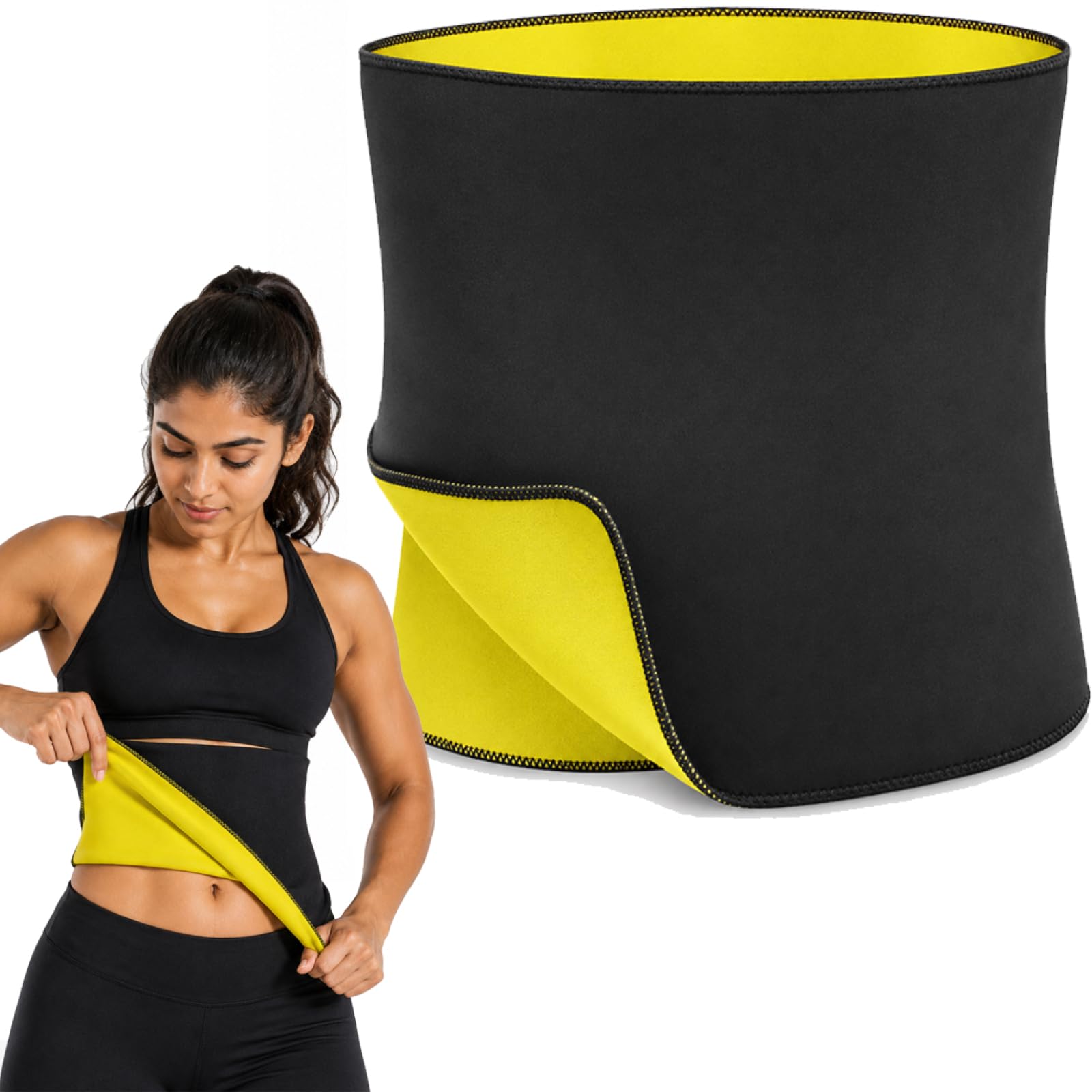 Tummy Shaper for Women & Men Sweat Slim Belt Tummy Shapewear for Belly Body Shaper for Stomach Fitness Belt for Exercise & Workout Waist Hips Supports for Man and Women Tucker Body Shaperwear-image-46