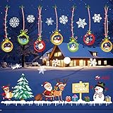 🦌【Decoración navideña de bricolaje】 Nuestras pegatinas se pueden unir creativamente en innumerables combinaciones y las decoraciones navideñas perfectas para ventanas pueden decorar bien las ventanas de su casa, hacerlas más llenas y hermosas y hacer que la casa esté llena de un ambiente festivo.