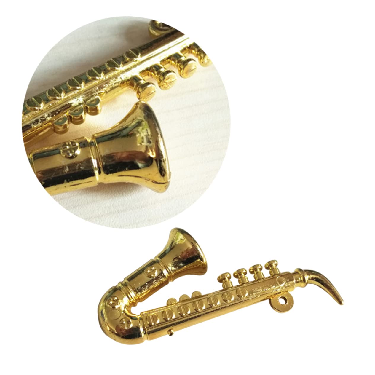 IMIKEYA Small Toy Saxophone Ornament Set 1:12 Scale Miniature Saxophones Boys and Girls Instrument Toys Decorative Accessories