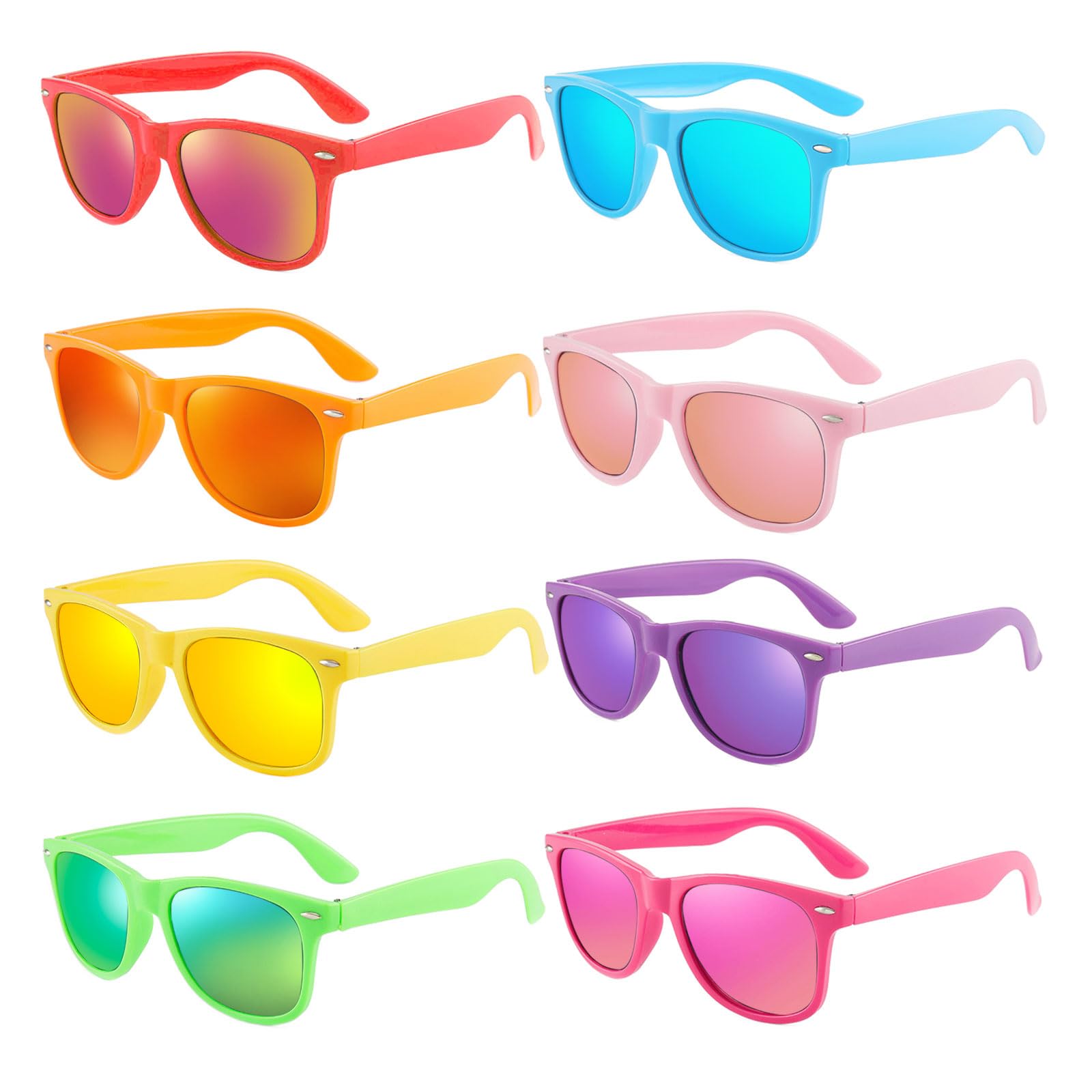Amazon.com: Pibupibu 8 Pack Neon Party Sunglasses Bulk 