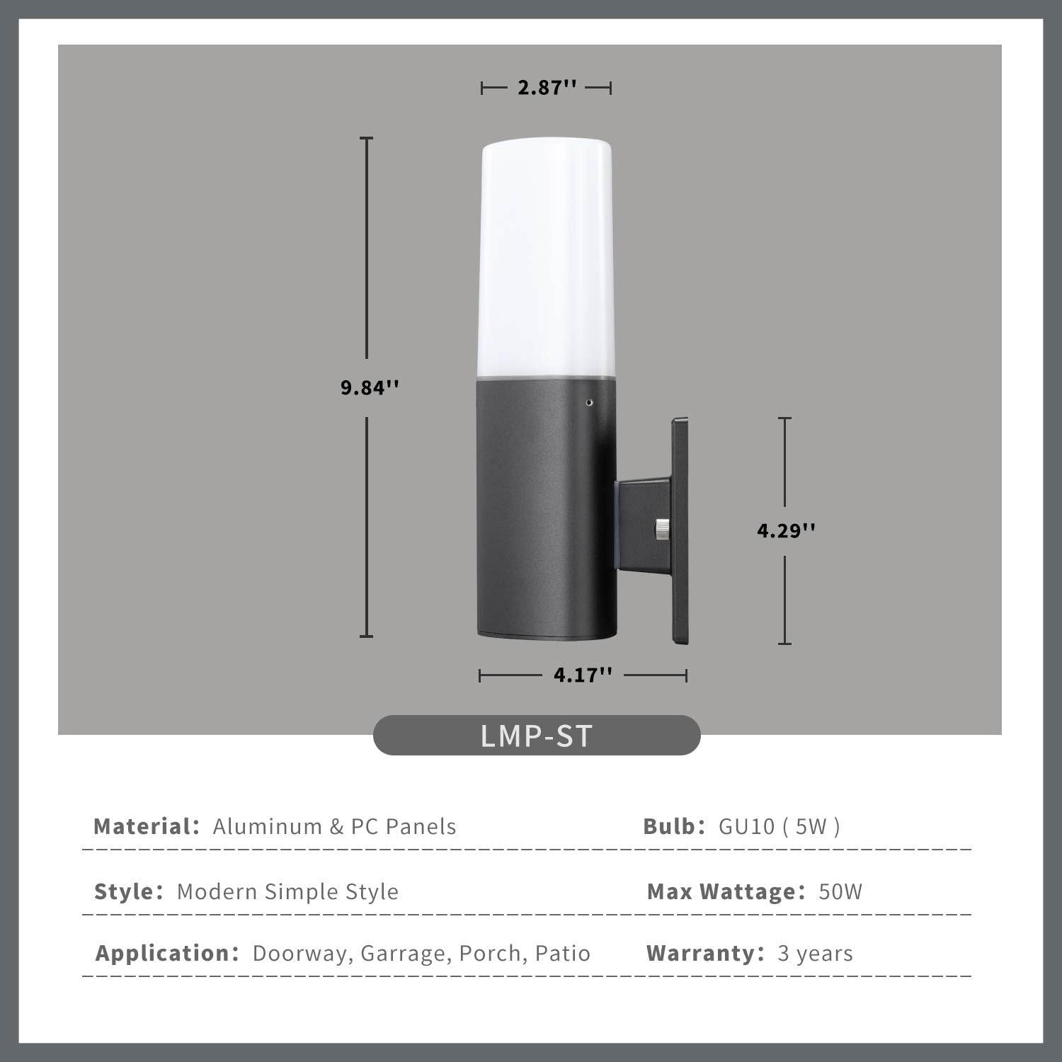 Super Cheap 🛒 LMP 2 Packs Outdoor Wall Light LED Porch Light, Waterproof and Dust Resistant Light Fixtures Finishing with Aluminum, 3500K Wall Lamp for Patio, Entry, Garage, Yard, Garden Best Review LMP 2 Packs Outdoor Wall Light LED Porch Light, Waterproof and Dust Resistant Light Fixtures Finishing with Aluminum, 3500K Wall Lamp for Patio, Entry, Garage, Yard, Garden