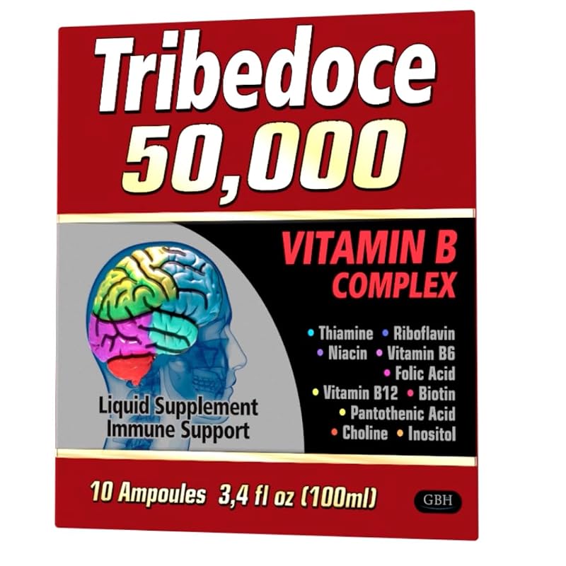 Tribedoce Complexo B líquido com vitaminas B1, B2, B3, B5, B6, B7, B9 e B12, 10 ampolas (100 mL)