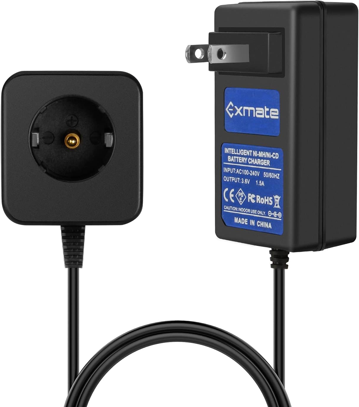 Exmate 3.6V Ni-MH Battery Charger Compatible with Black & Decker Versapak VP110 VP100 VP130 VP100C VP105 VP105C VP110 VP110C VP143 (Not for Li-ion Battery)
