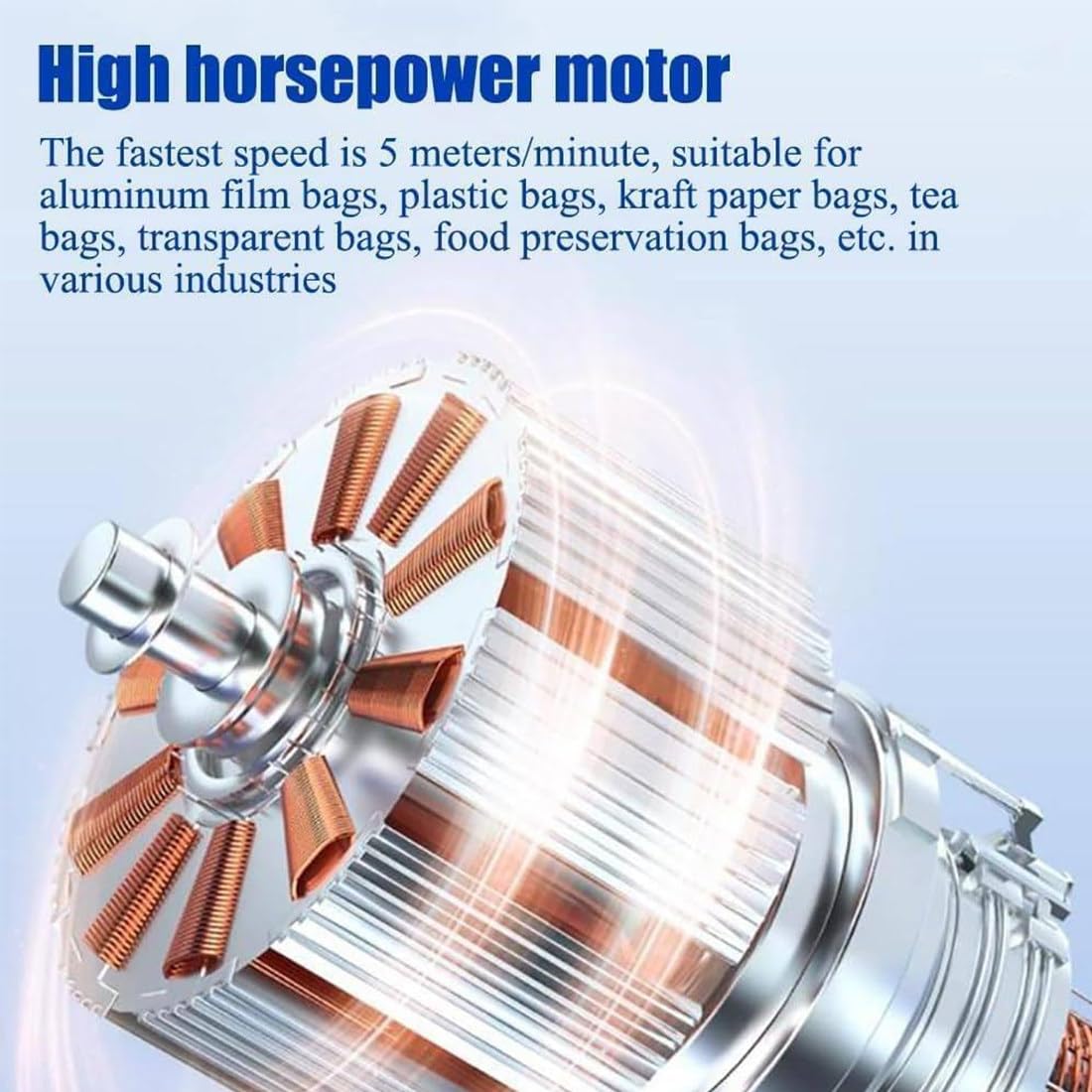 Sellador térmico horizontal automático, control de temperatura y velocidad para un sellado eficiente de bolsas de plástico