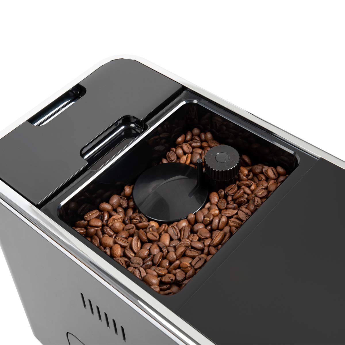 Solac - Cafetera Súper Automática | Thermoblock | 19 bar | 1470W | Diseño compacto 18cm | Café en 40s | Espuma y Calienta leche | Auto limpieza | Café espresso, suave y favoritos personalizables