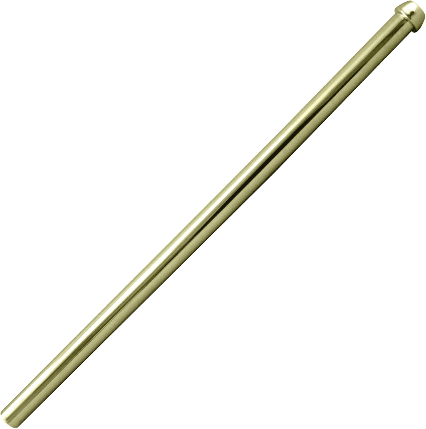 Westbrass D121-2-03 1/2" x 12" Brass Bullnose Faucet Riser Supply Line, Polished Brass (2-Pack)