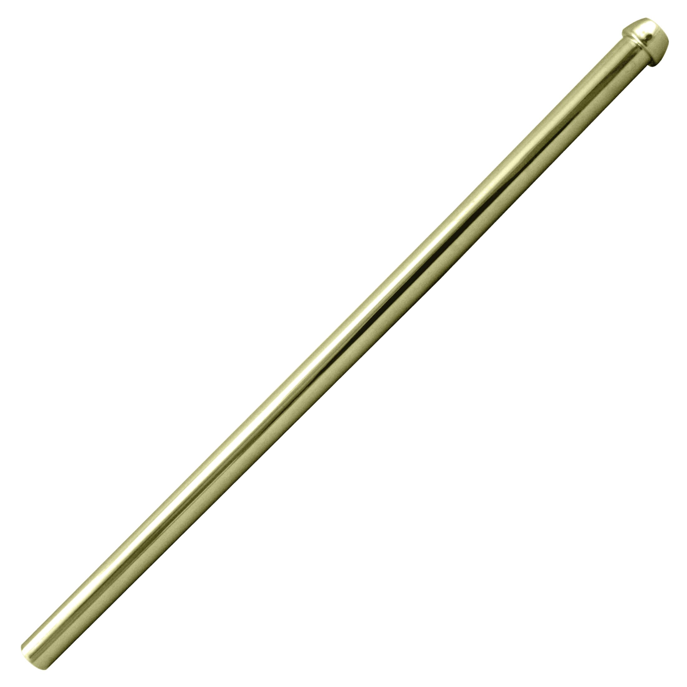 Westbrass D121-2-03 Línea de suministro de grifo de punta redonda de latón de 1/2 x 12 pulgadas, latón pulido (paquete de 2)
