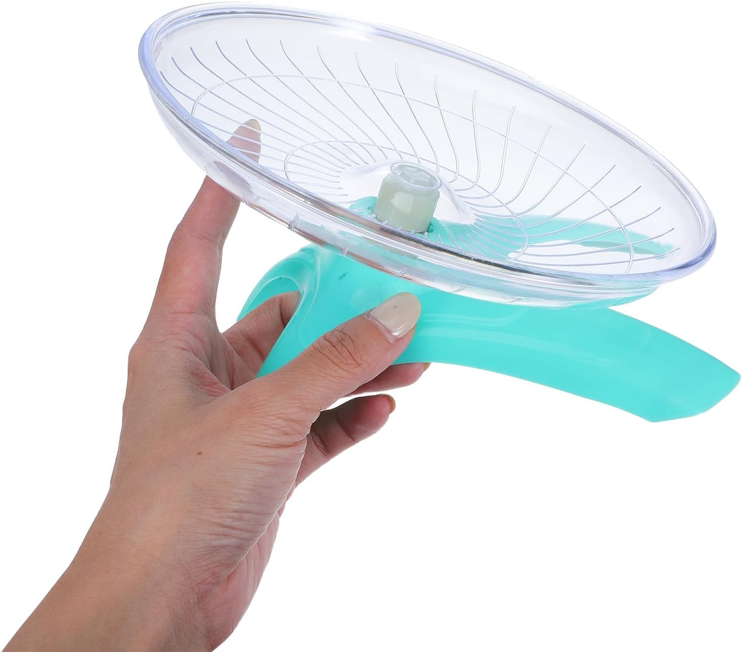 Homoyoyo 4pcs Silent Hamster Running Wheel Set, Small Animal Exercise Flying Saucer with Blue, Pink, Mint, and Matcha Green for Mice, Gerbils, Dwarf Hamsters, and Hedgehogs