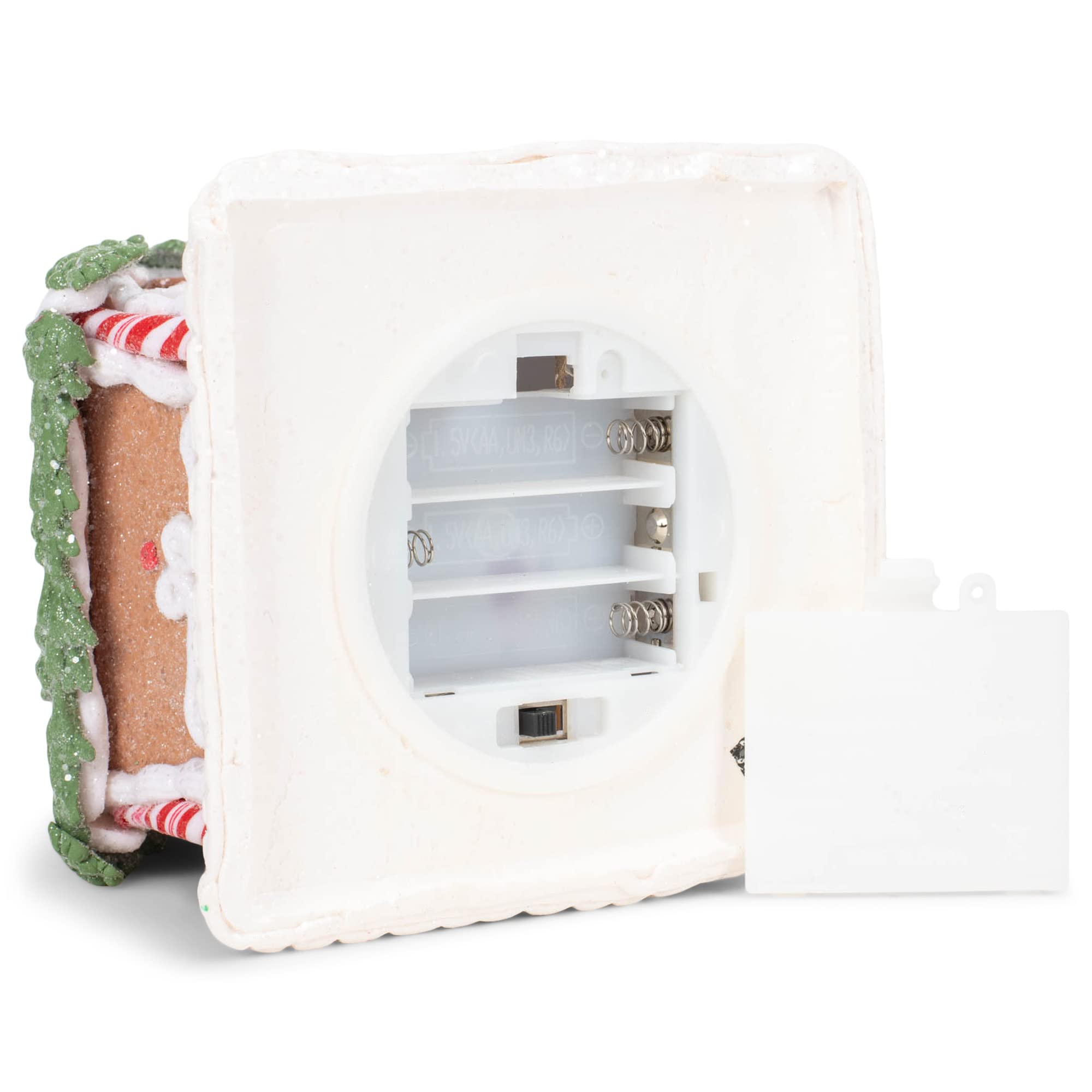 RAZ Imports Holiday Spice Figurine de maison lumineuse en pain d'épices 16,5 cm