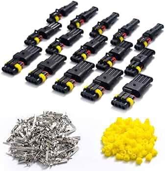 Amazon | コネクター2極 3極 4極 RMS 防水 カプラー 配線用 オス