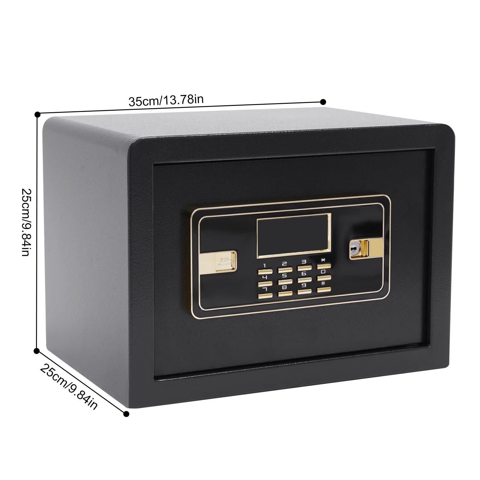 Cassaforte da 22 l, con resistente al fuoco, impermeabile, cassaforte elettronica con tastiera numerica, cassaforte digitale con luce LED, cassaforte per soldi, gioielli, documenti