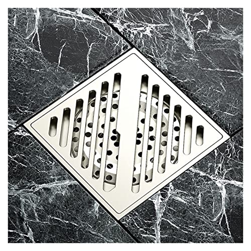 Siphon de sol anti-odeurs noir 10x10 pour douche et balcon