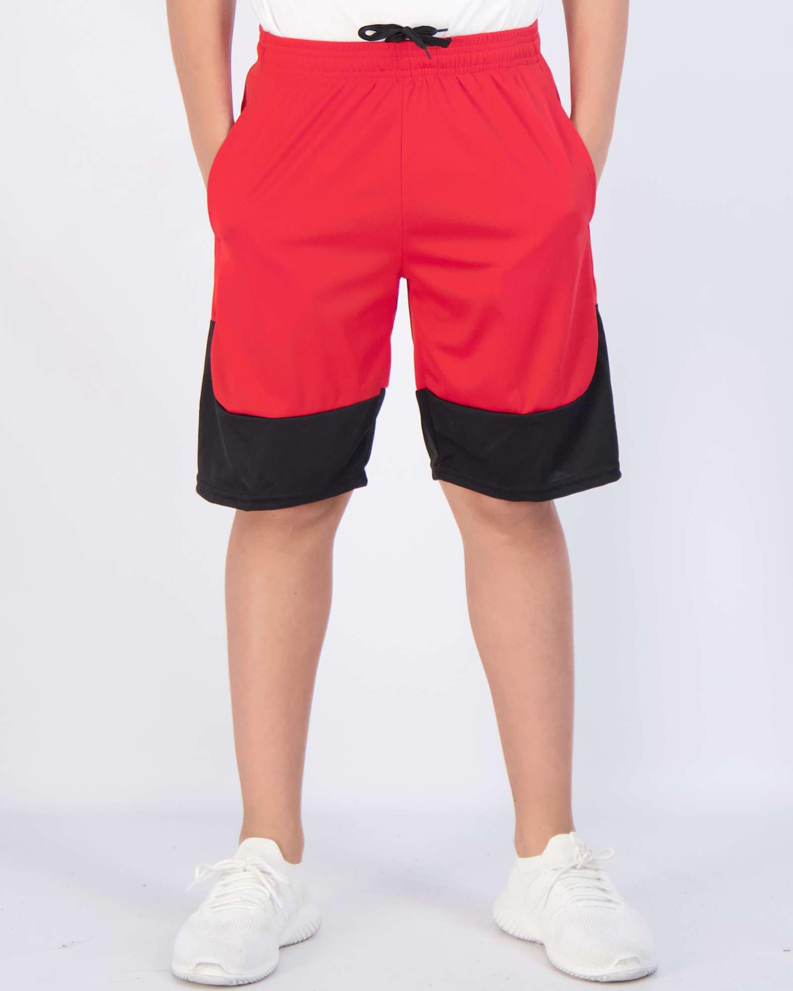 Real Essentials Boys' 5-Pack Mesh Active Athletic Performance Basketball Shorts with Pockets | Erhältlich in den Größen 37-46, Jugendliche, schnell trocknend, Feuchtigkeitstransport, Fitnessstudio, Laufen, Baseball
