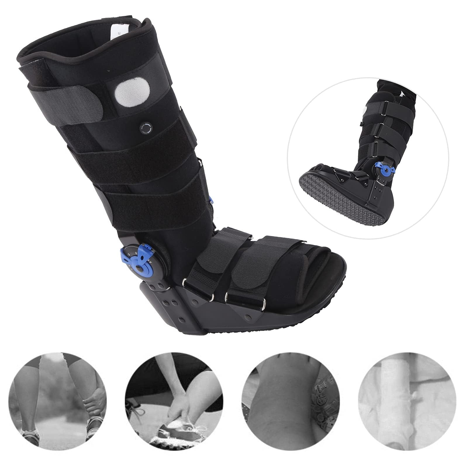 Bota para Caminar, Botas Transpirables De Tamaño M, Tobillera, Zapatos para El Tendón De Aquiles Ajustables Libremente, Botas De Soporte para Esguinces De Tobillo, Fracturas