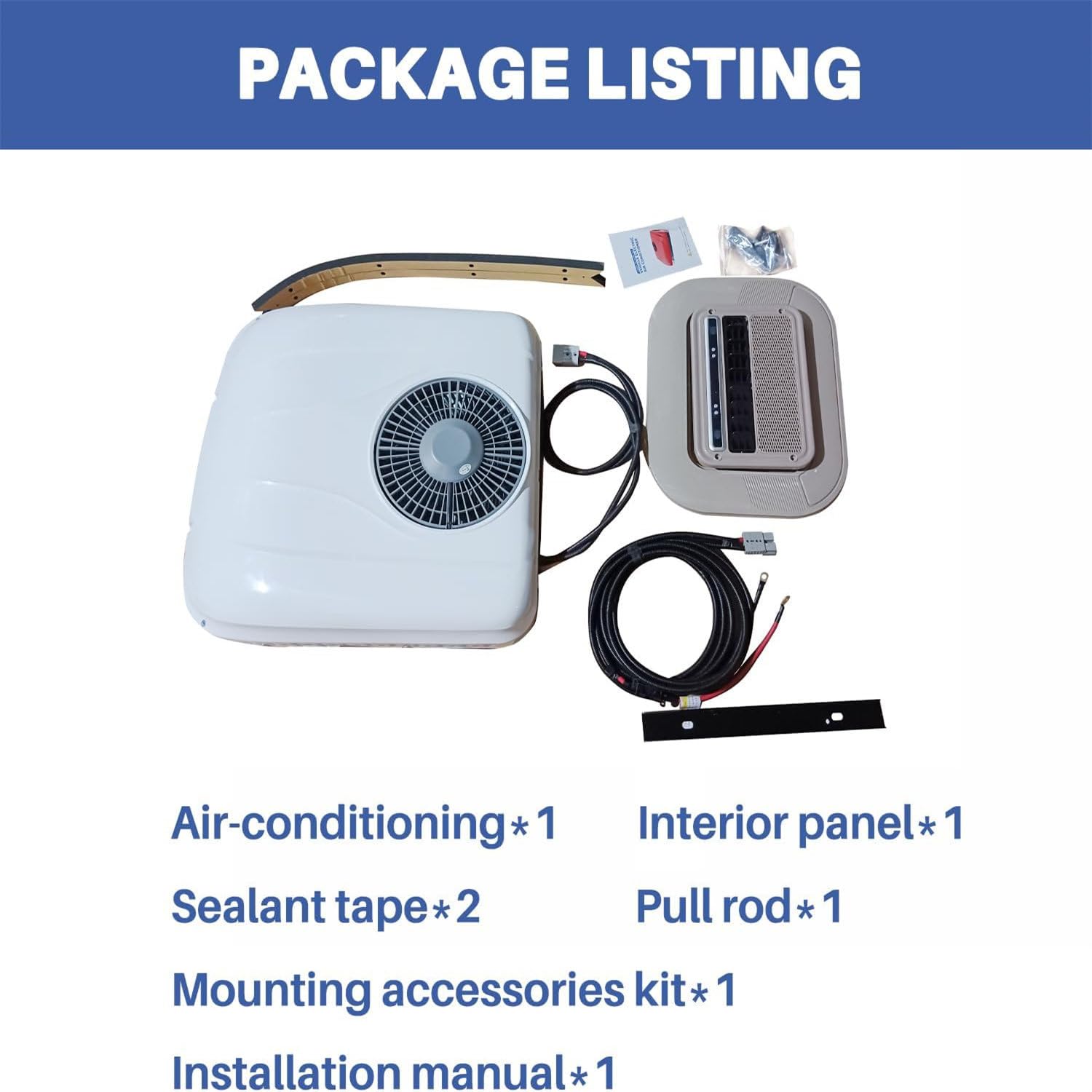Climatizzatore da Tetto per Camper 12 Volt, condizionatore da 7000 BTU 24 V per Camper, Raffreddamento rapido, condizionatore da Tetto per Camper, per Furgone, Camper, Yacht,12V