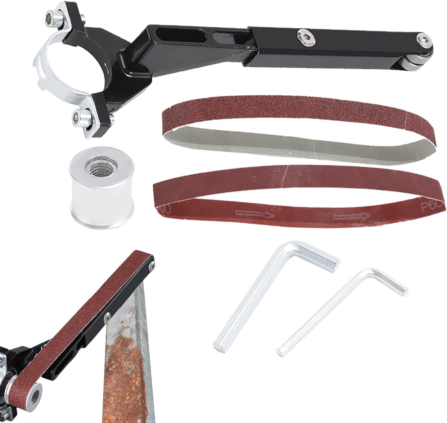 Serplex® Belt Sander Adapter for 100MM/125MM Grinding Disk Angle Grinder Belt Sander Attachment for Angle Grinder Modification Angle Grinder Adapter For Sharpening Polishing Trimming (B0D5TFF529) Amazon Price History, Amazon Price Tracker