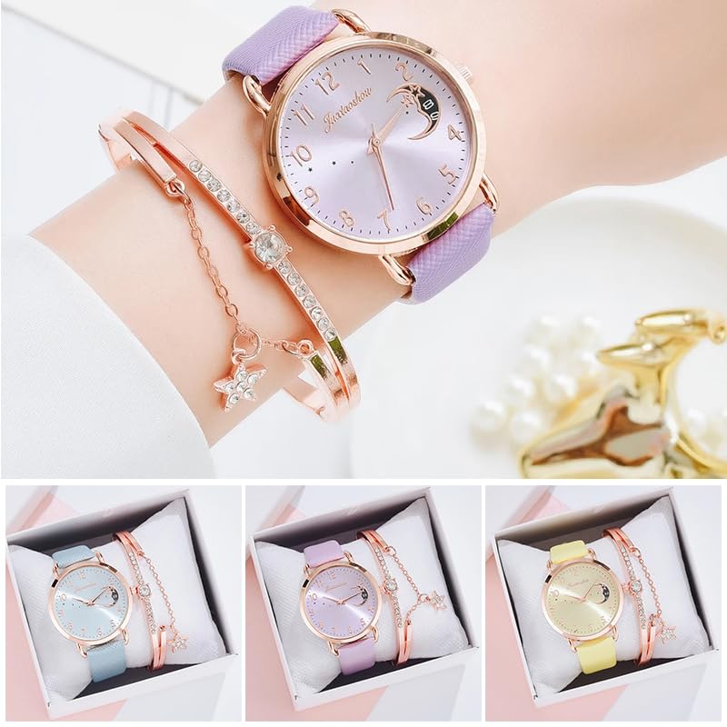 Amazon.co.jp: 腕時計 レディース 人気 ブレスレット付き 星月