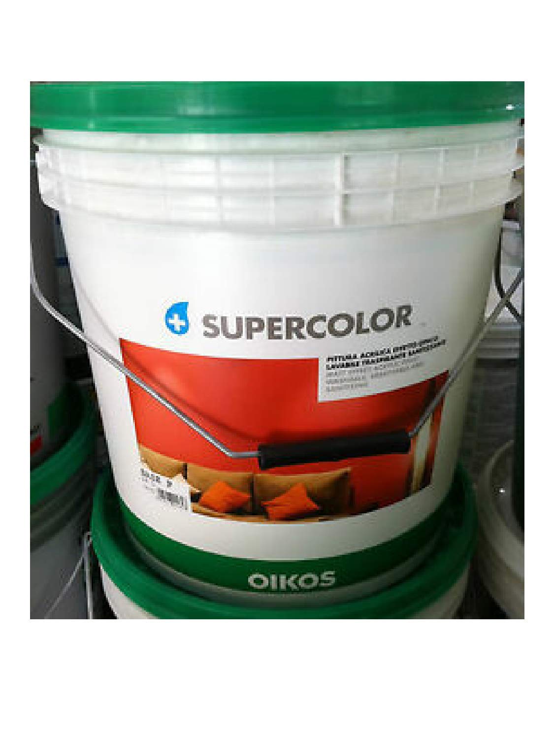 Oikos supercolor pittura acrilica lavabile traspirante ad effetto licio/opaco 4lt bianca