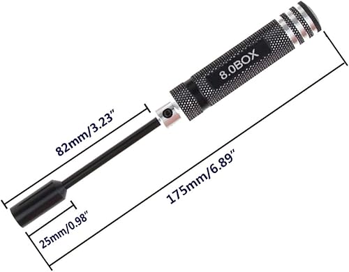 Miniatura 7 de ShareGoo - 4 llaves de tuerca hexagonal, herramientas de reparación RC 4.0 5.5 7.0 0.315 in, destornilladores de cabeza plana, llave de