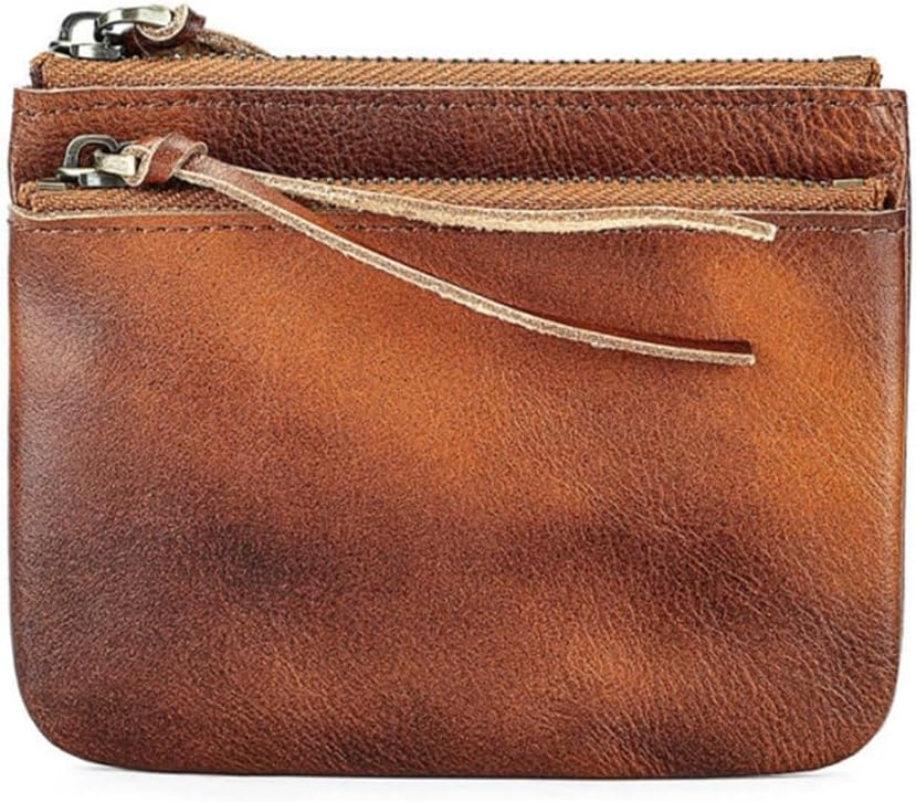 Coin Purse for Men Retro Leather Coin Purse Casual Wallet Mini Pouch(Colour 1)