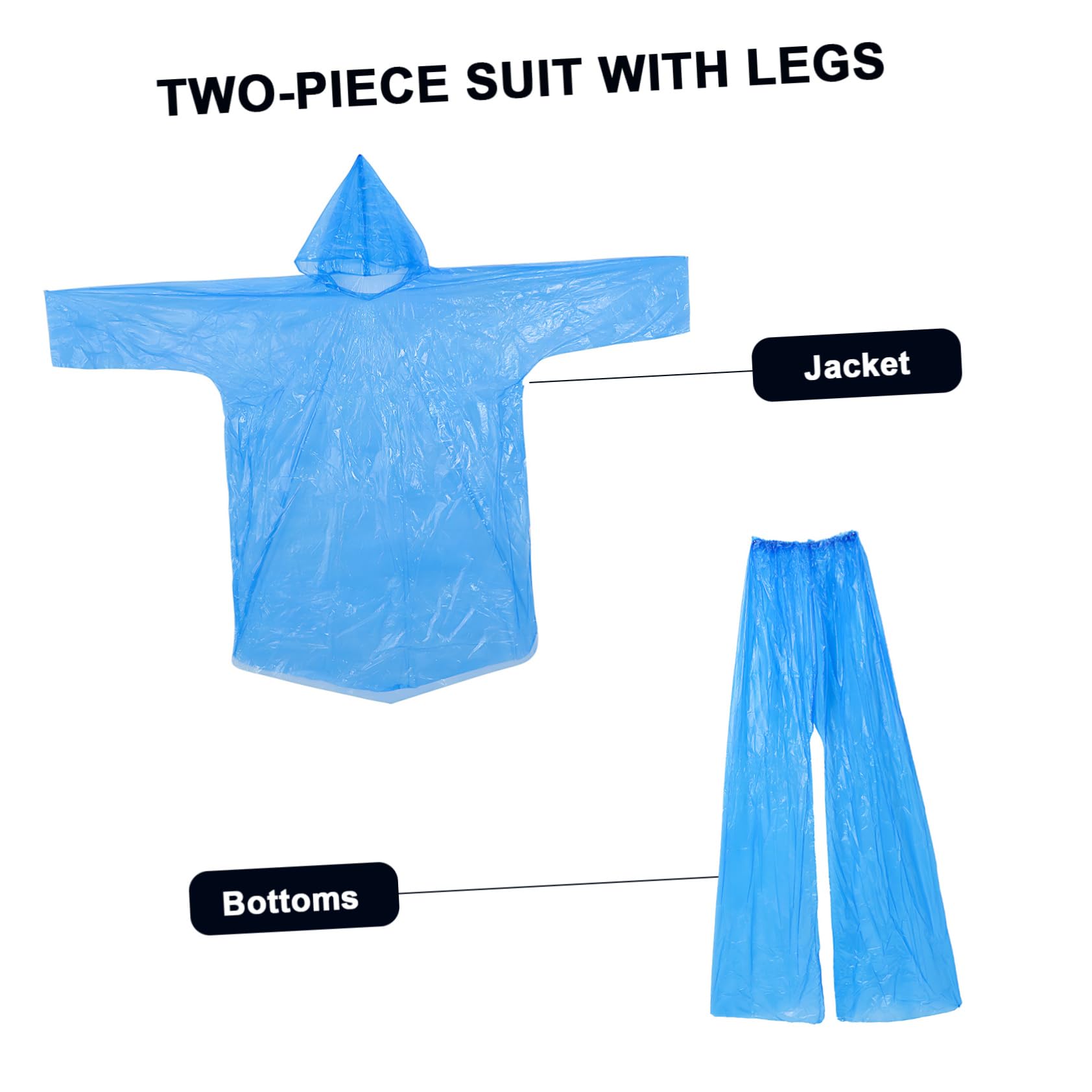 Veemoon 10juegos Poncho De Emergencia Con Capucha Chaqueta De Lluvia Transparente Trajes De Lluvia Para