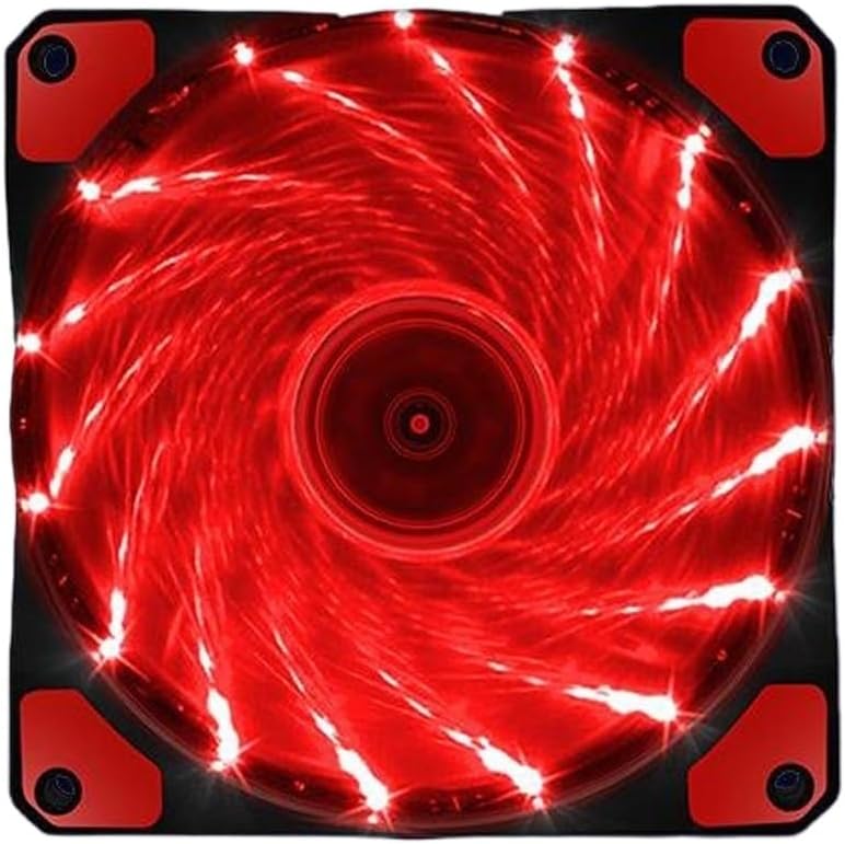 120mm PC Computer 16dB Silent 15 LED Or 33led Case Fan Heatsink Cooler Cooling Pc 12CM 12V 3P IDE 4pin(White 15 LEDs)