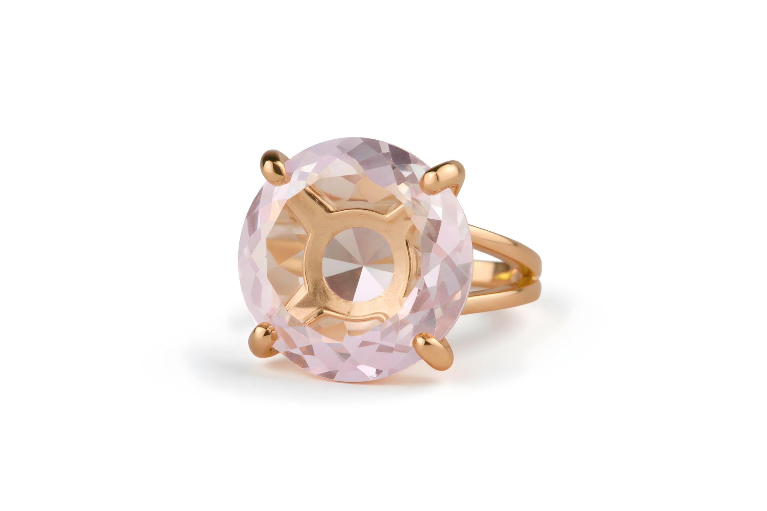 Anillo de Plata con Cuarzo Rosa - Joyería Artesanal con Piedras Preciosas - Anillo de Cóctel Amoroso para Mujer - Joya para Regalar a tu Novia
