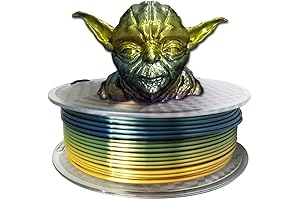 Silk Rainbow PLA Filament 2.85mm, Mesmerizing Multicolor PLA Filament for Your 3D Printing Creations