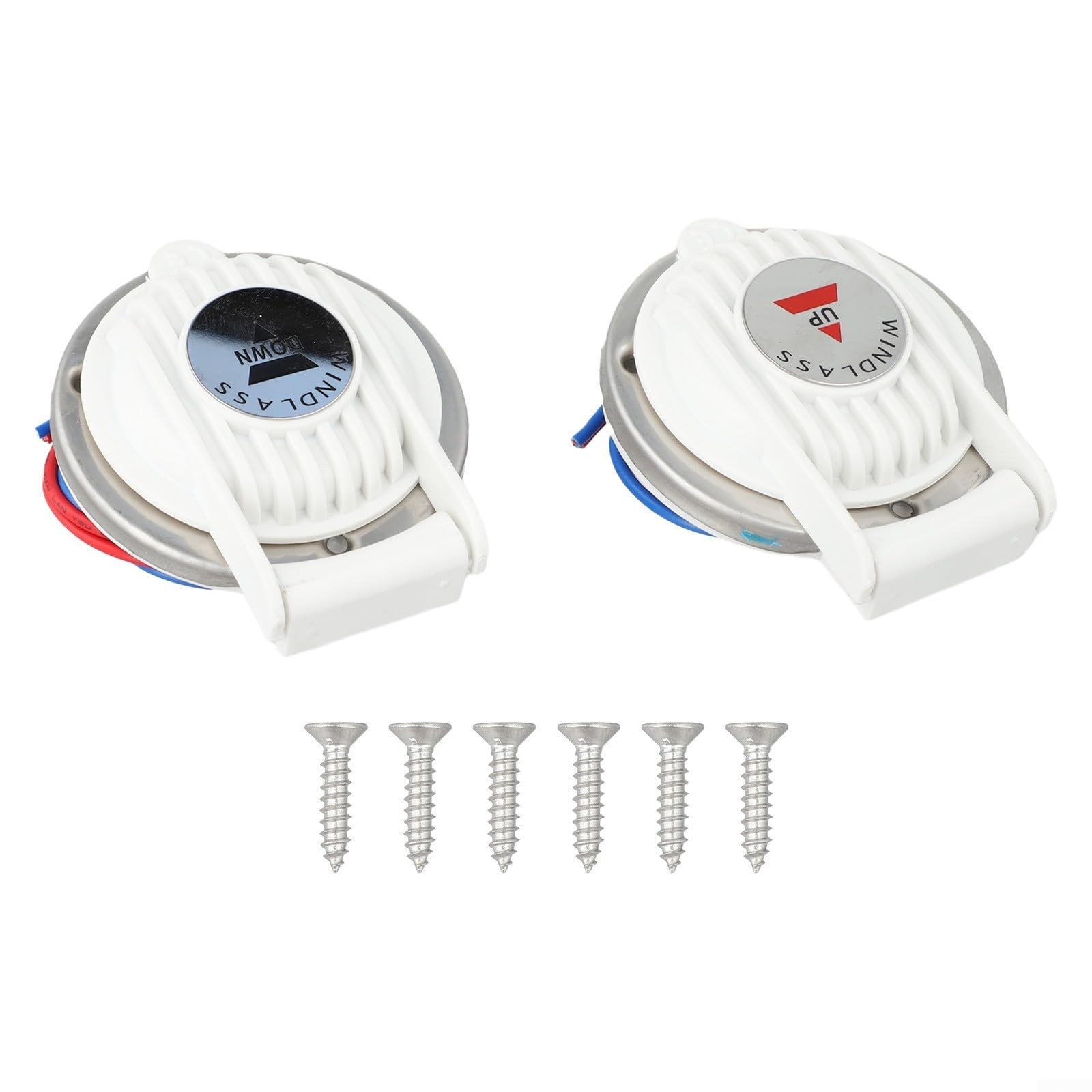 Coppia di interruttori a pedale per argano di ancoraggio marino Shophubio 12 V / 24 V con controllo salita/discesa elettrico e copertura di sicurezza compatibile con argani DC per yacht