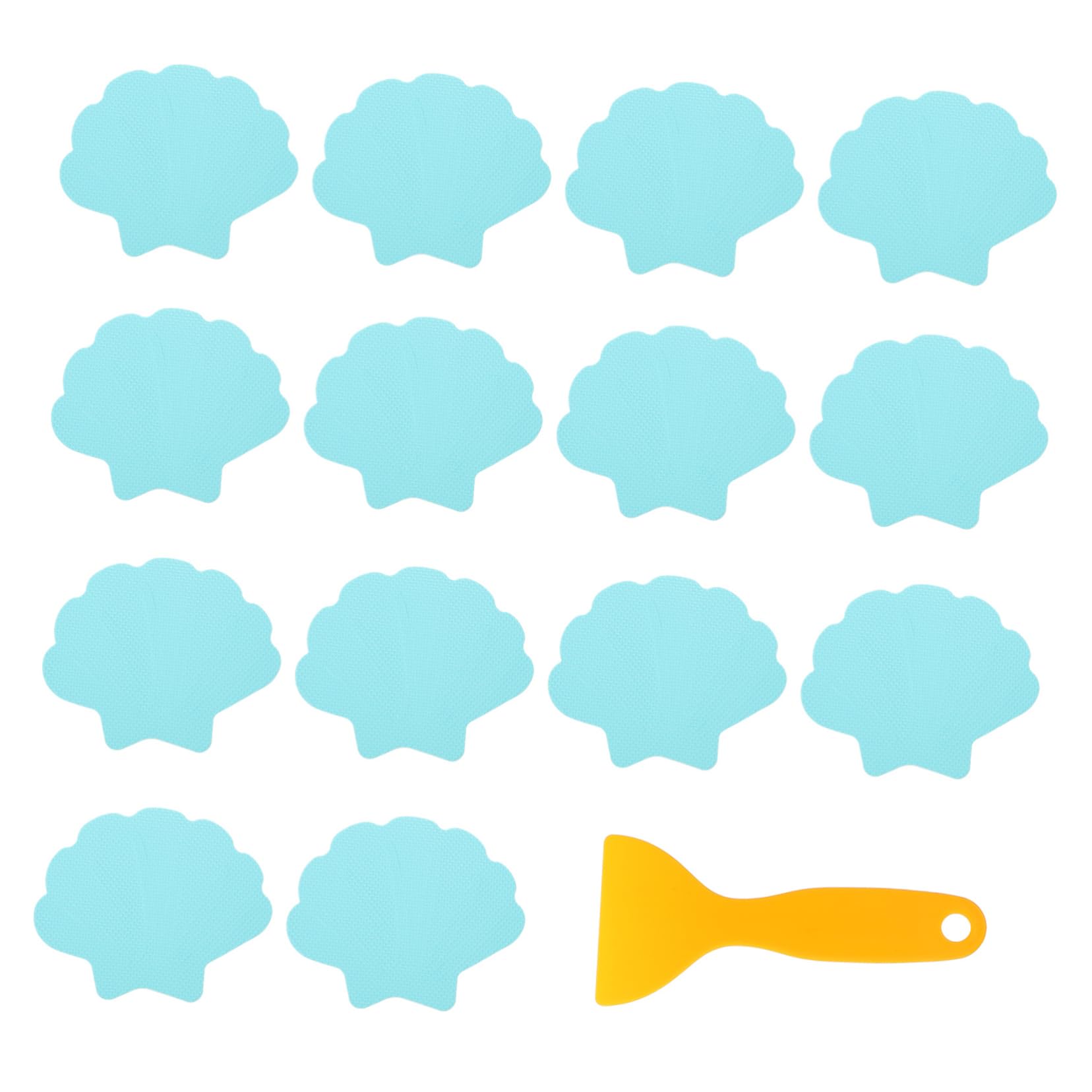 ABOOFAN 1 Set Cartoon Shell Slip Stickers for Bathtub Non Skid Bathroom Stickers Easy to Peel and Stick Adorable Decor for Safety with Scraper