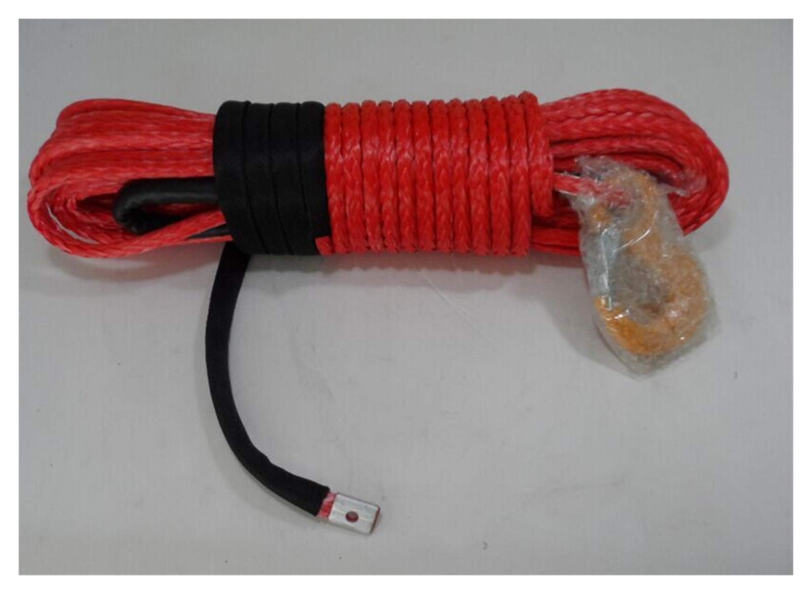 Zestaw syntetycznych lin wyciągarki, Red 10mm * 30m Synthetic ATV Winch Lina, 3/8 x 100 Wciągarki, Off Road Line, Linia Winch do pojazdów terenowych, ciężarówek, SUV-ów, ATV