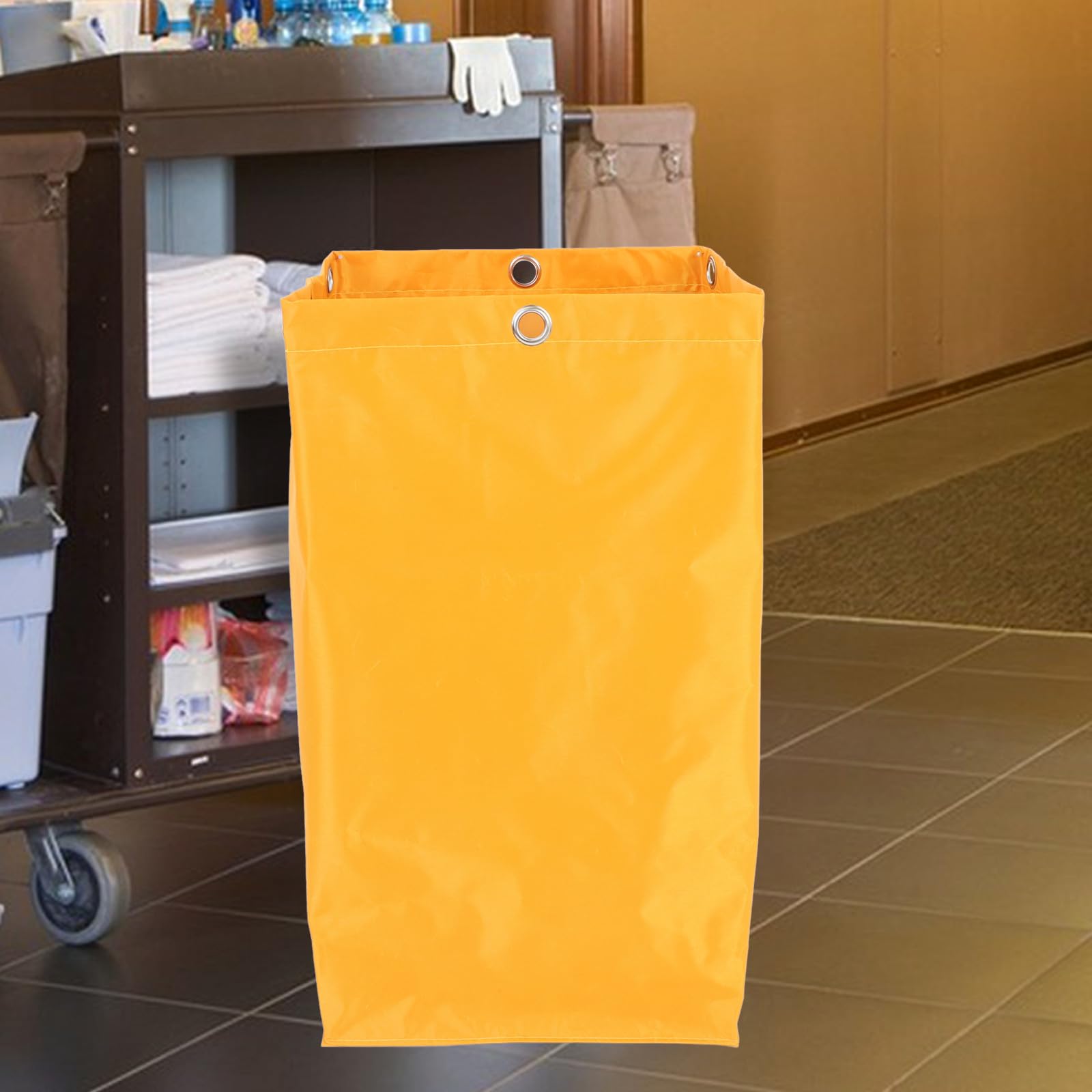 Amosfun Spritzwassergeschützte Reinigungstrolleytasche aus Canvas Große Aufbewahrungstasche für Gewerbliche Reinigungswagen Gepolstert Abnehmbar für Hotelwäschewagen und Mülltransport